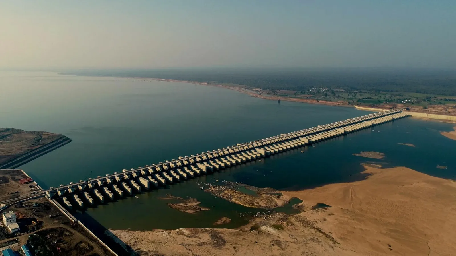 The Medigadda barrage of the Kaleshwaram project on the Godavari